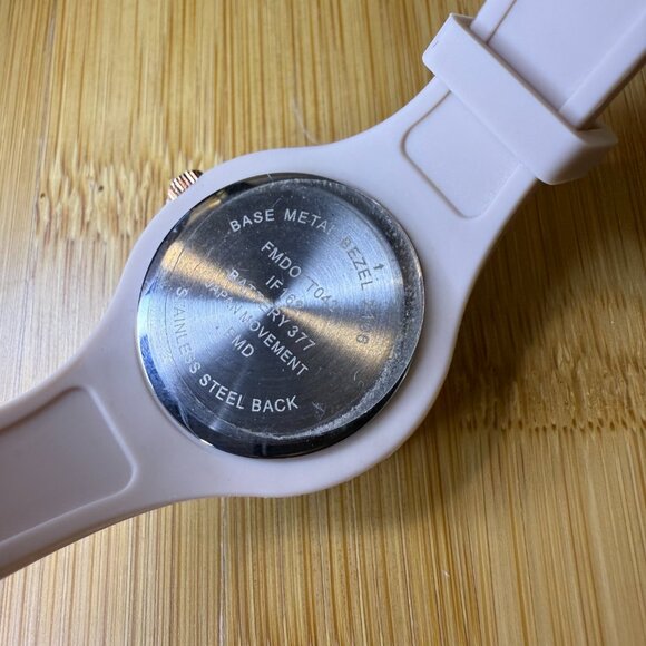 Ladies' Rose Gold & Pink Minimalist Watch Rubber Band FMDOTT042, 30mm - Picture 5 of 5